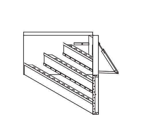 6" Radius 42" Steel Corner Step (5' x 5' Panel Space)